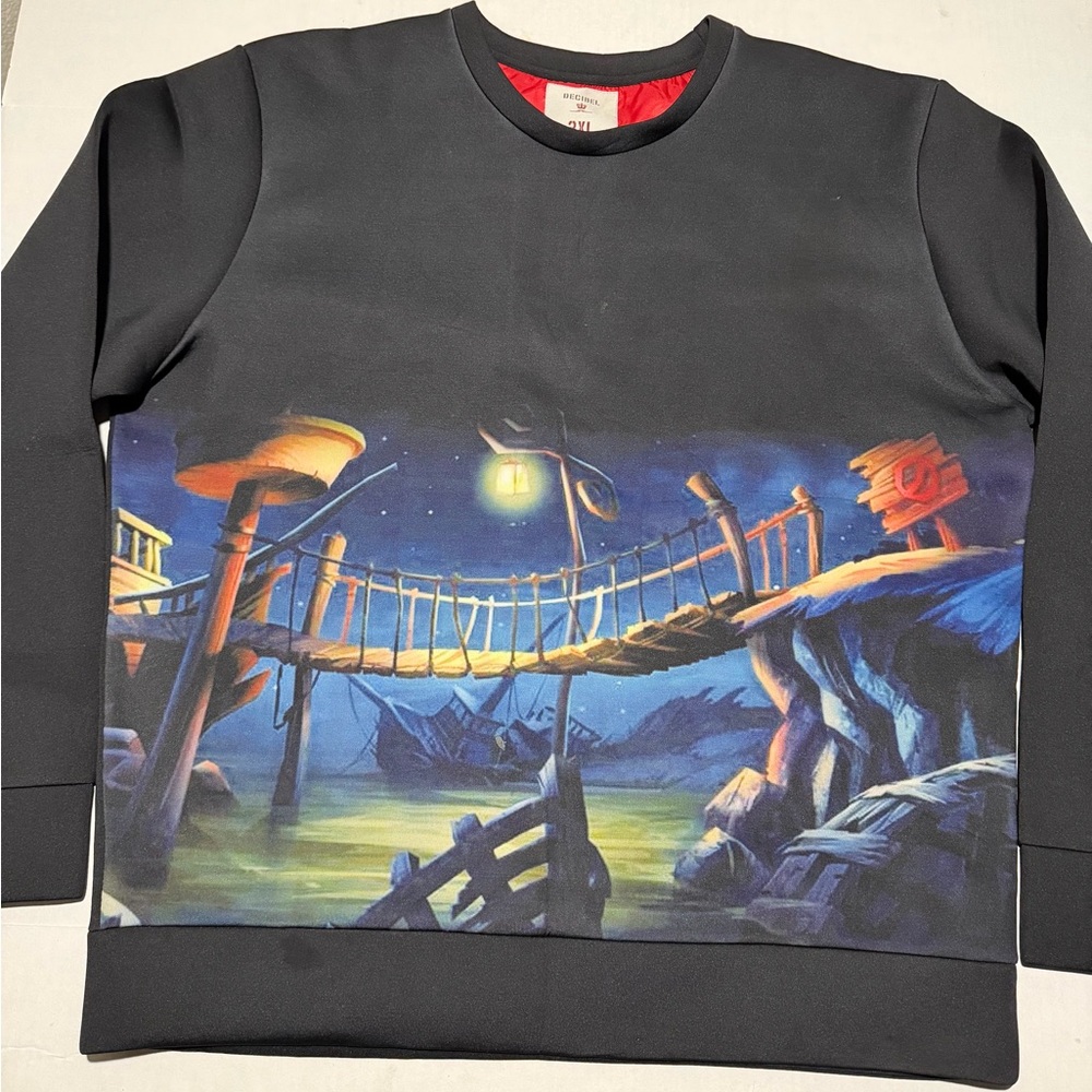 Decibel 'Monkey Island 2 walkthrough' image, men's 3x sweatshirt‎